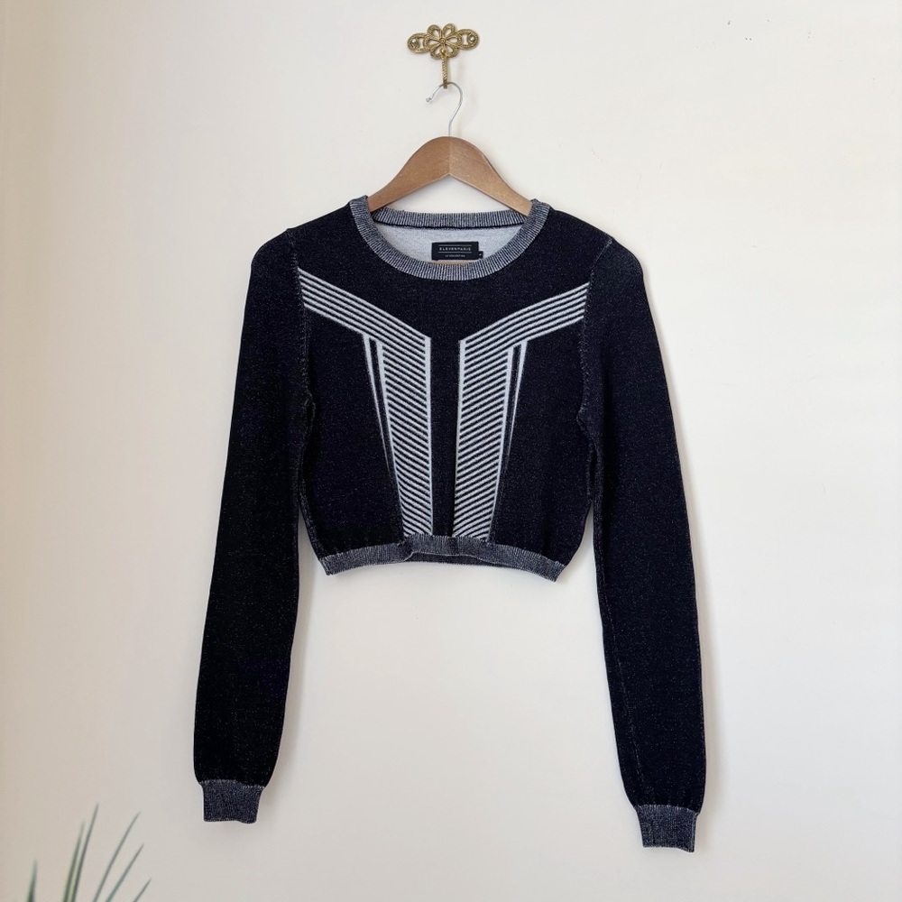 Eleven Paris Cropped Knit Top Large